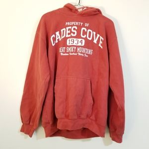 Copper Orange Cades Cove Hoodie, Size Large.